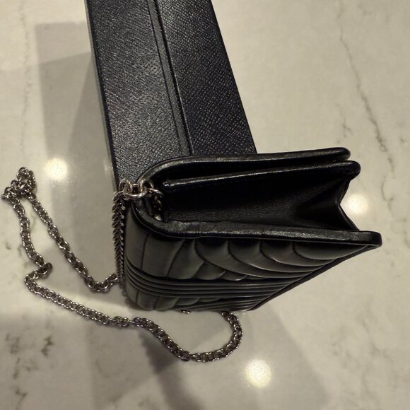 Prada Quilted Leather Clutch with Detachable Chain - Picture 13 of 16